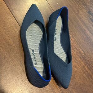 ROTHYS 'The Point' NAVY Knit Ballet Flat Women’s Size 8